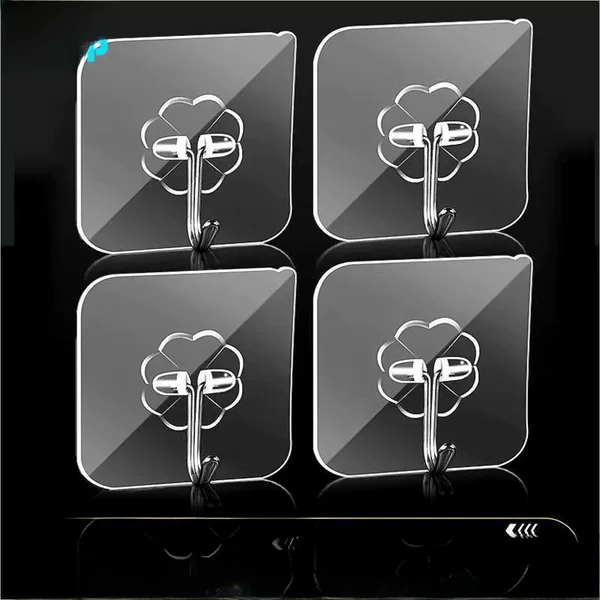 Adhesive hook strong adhesive hook punch-free seamless load-bearing adhesive transparent kitchen hook seamless strong adhesive hook