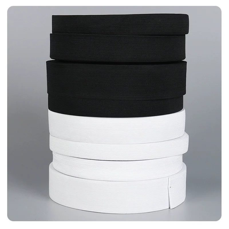 Black white tape, elastic warm jeans, on elastic band
