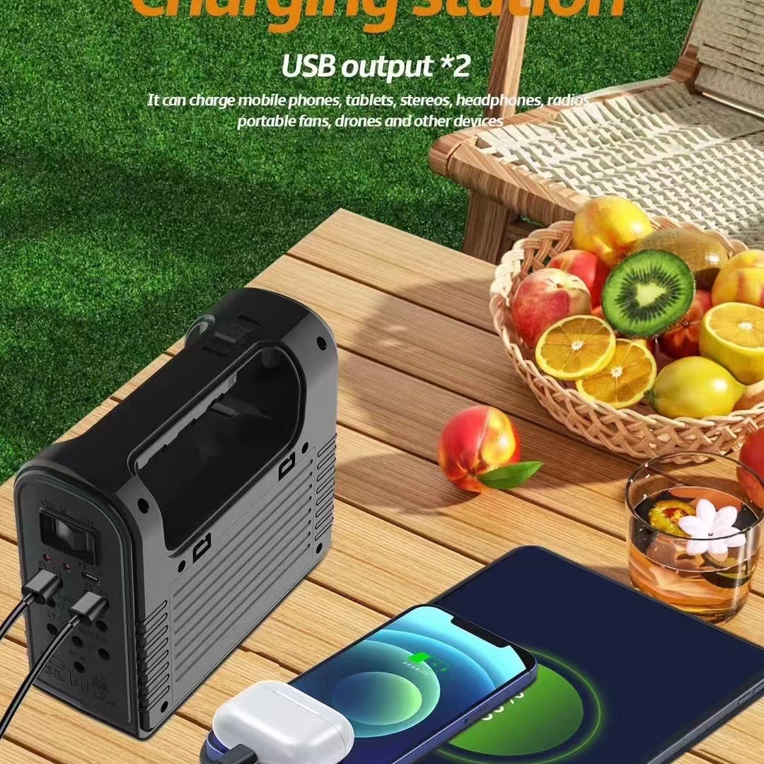 Linterna de radio Bluetooth solar Audio para exteriores Tarjeta TF/disco U FM, luz de campamento, carga de emergencia