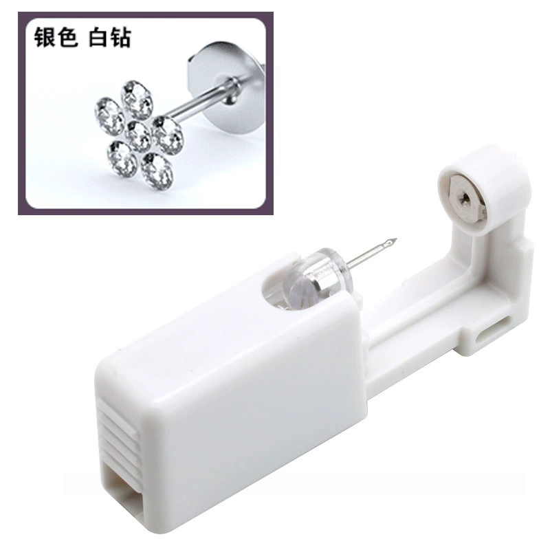 Disposable Ear Piercing Kit, Single-Use Piercer with Studs, Multiple Colors, Compact 5.8×2.3×1.2 cm