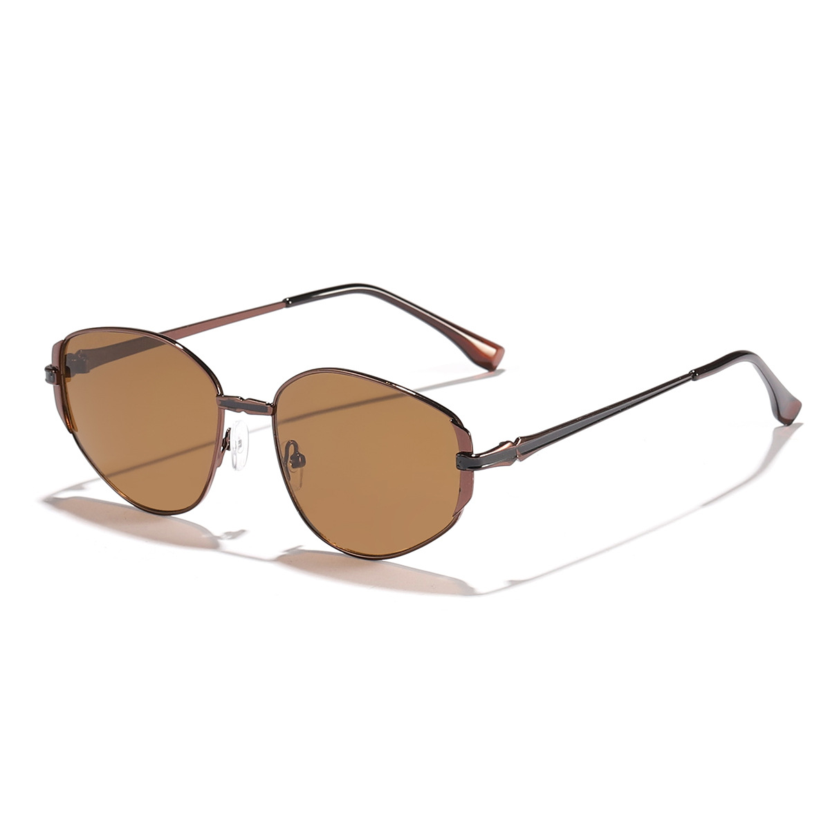 Nuevas gafas de sol de metal de montura pequeña retro transfronterizas, gafas de sol de alta gama europeas y americanas