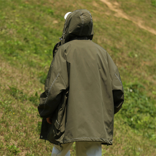 Mountain outdoor jacket men's new autumn hooded jacket windproof and waterproof mountaineering jacket casual jacket men's trend