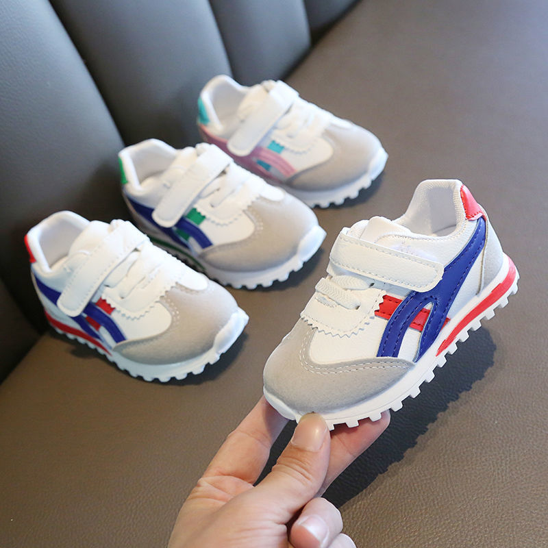 2025 Spring and Autumn Little Boys Versatile Soft Sole Non-Falling Heel Infant Toddler Shoes Girls Plaid Casual Forrest Gump Shoes
