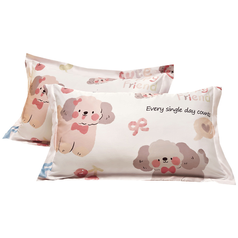 Un par de fundas de almohada de seda de hielo de 48cmx74cm fundas de almohada de seda para el hogar 2025 nuevo juego completo individual premium