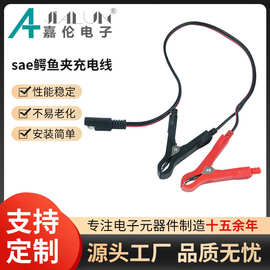 SAE夹子线支持10A摩托车充电线 sae夹子电源线 转鳄鱼夹子充电线