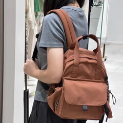 日系小众双肩包女大学生书包大容量户休闲牛津布背包