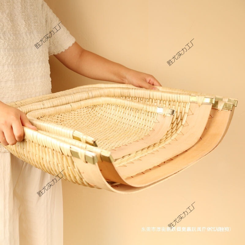 Directly Shipped from the Origin, Purely Handmade Old-Fashioned Wicker and Rattan Household Dustpan, Rural Handmade Woven Wicker Household