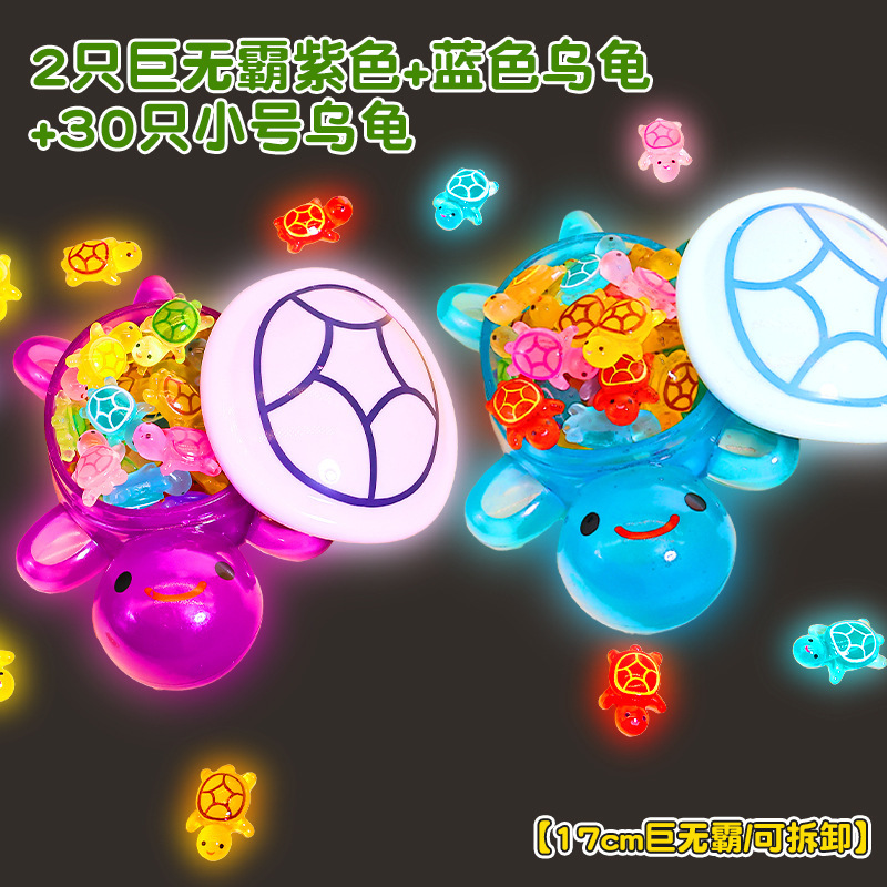 버블블루 + 포도보라색 대형거북이 콤비팩 [17cm 뚜껑열림] 무료 (다채로운 작은거북이 30마리)
