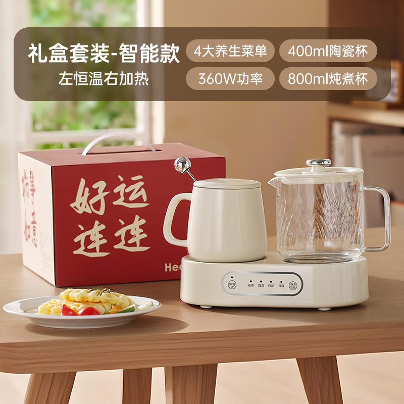 志高全玻璃养生杯家用烧水炖燕窝办公室煮花茶迷你智能保温养生壶|undefined