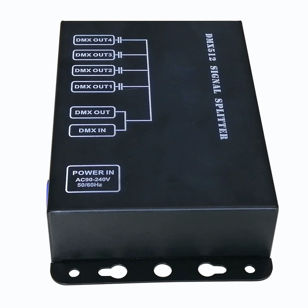 4 RJ45 сетчатое устройство распределения сигналов DMX512 Оптоэлектронная изоляционная планка Лампа Лампы используются в качестве усилителя сетевого порта