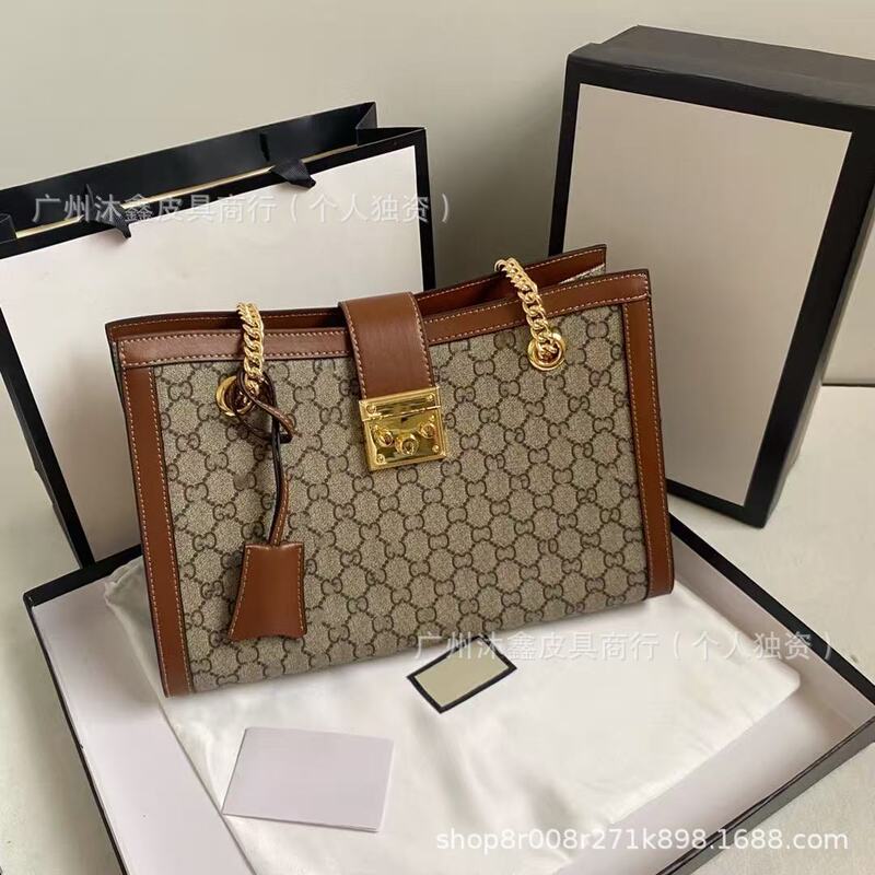 Cross-Border Export Double g Series Presbyopic Padlock Padlock Lock Chain Handbag Shoulder Bag Crossbody Women's Bag