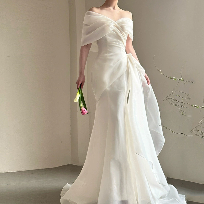 Французское легкое свадебное платье 2025 новый свадебный премиум-смысл