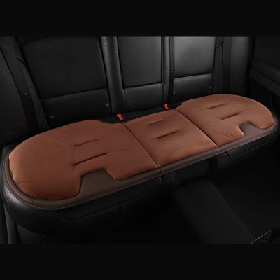 Seat cushion, seat cover — Warm Non-Slip Soft Car Seat - long-coffee-brown-no-car-logo