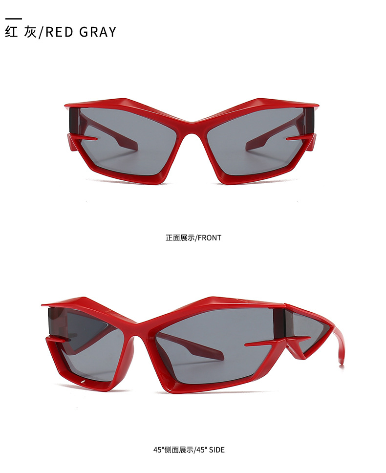 Fashion Color Block Pc Special-shaped Mirror Patchwork Full Frame Men's Sunglasses display picture 10