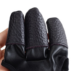 直供 皮質三指護指 PU材質鬆緊可調地中海式撒放護具弓箭配件