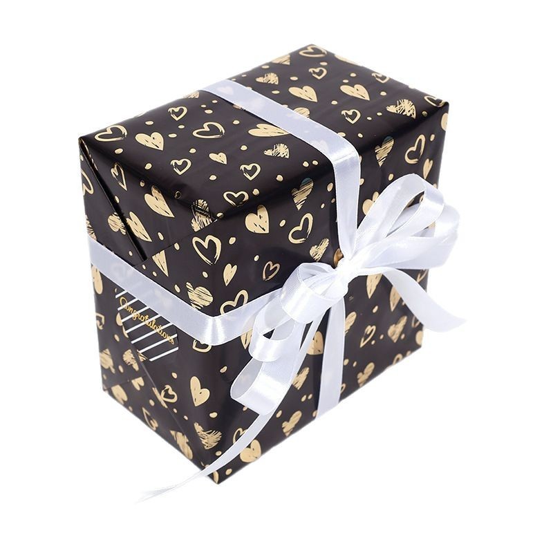 クロスボーダー専用大きいサイズ黒金シリーズお誕生日バレンタインクリスマスプレゼント包装紙高級感現物|undefined