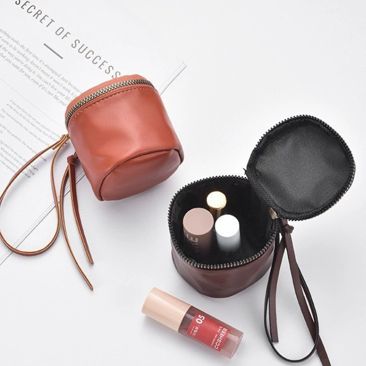 Retro wallet walnut, bracelet, organizer bag, small capacious key bag, headphones, lipstick