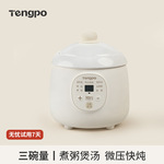 藤婆迷你电炖锅家用办公室煲汤陶瓷快炖盅煮杂粮粥宿舍一人电煮锅