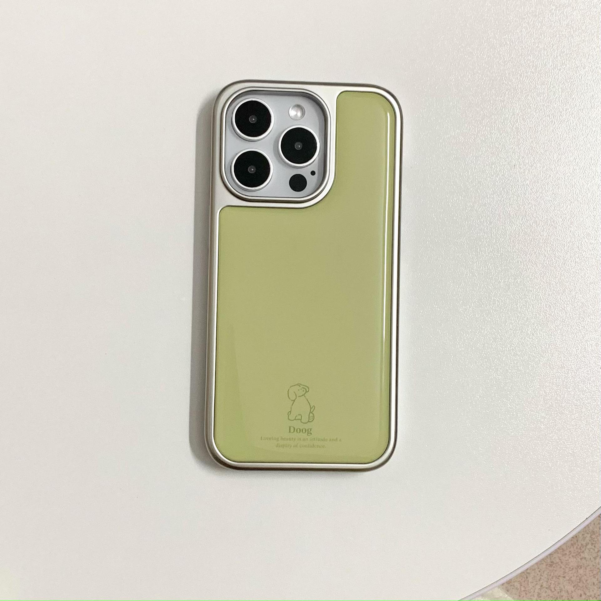 Simple epoxi línea cachorro adecuado iphone15 soporte 16ProMax funda para teléfono 13 Apple 14 nuevo 16