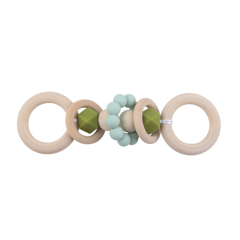 Mordedor creativo de juguete para niños nuevos Anillo Hemu bebé sonajero de mano ejercicio interactivo juguete de fortalecimiento dental palo de molienda