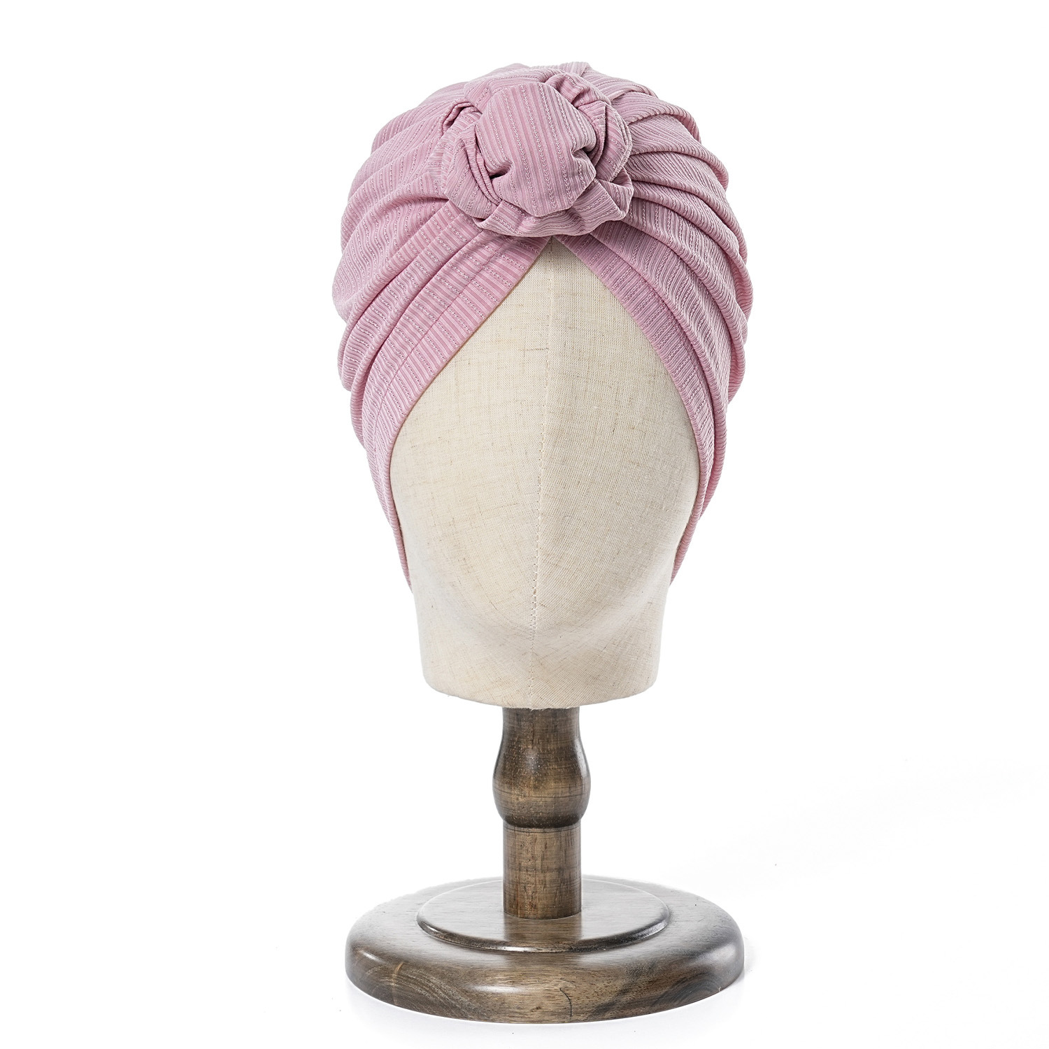 Cappello musulmano Cappello a chiocciola con fascia plissettata multicolore tinta unita Cappello da strada alla moda Cappello da pullover annodato_voghion.com