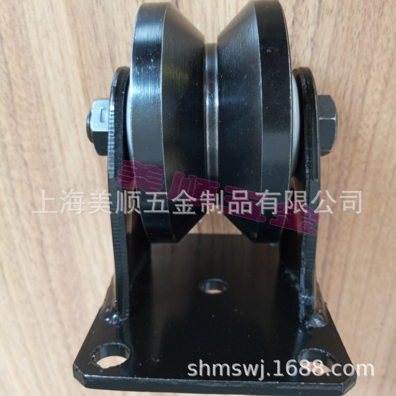 直供美顺新品2系列3寸重载V型烤箱轨道 滑轮移动大门槽钢定向脚轮