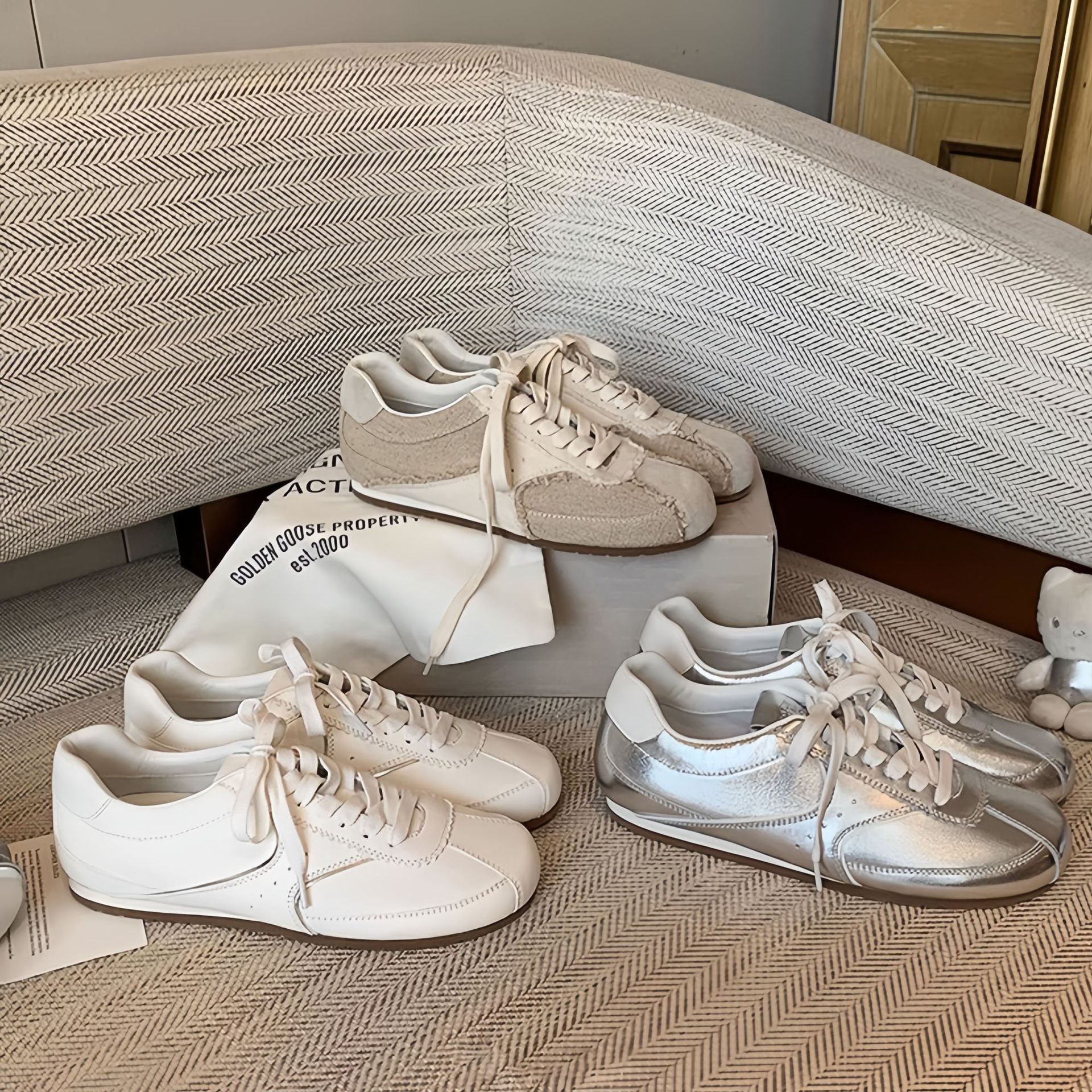 여성용 린넨 데드 트레이닝 슈즈 2025 봄 여름 신상 레이스업 다용도 캐주얼 운동화 플랫솔 아간 슈즈 스니커즈 실버