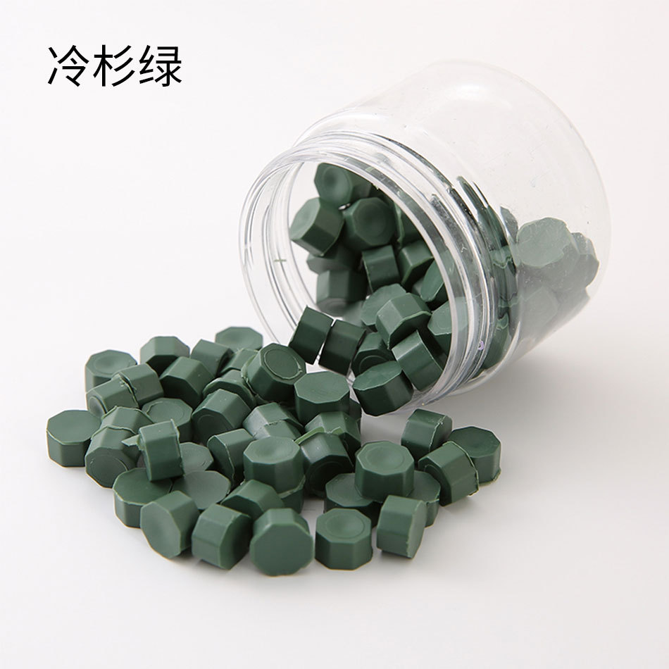 Macaron en caja de 50 colores, cera de pintura de fuego de color mixto, cera de botella granular mate, 60g, peso neto, aproximadamente 38g, sobre, cera sellada