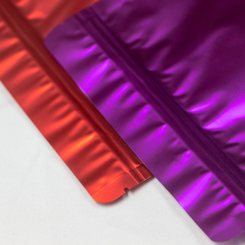 Matte sanding colorful aluminum-plated self-supporting self-sealing tea bag snack bag green tea black tea bone seal bag