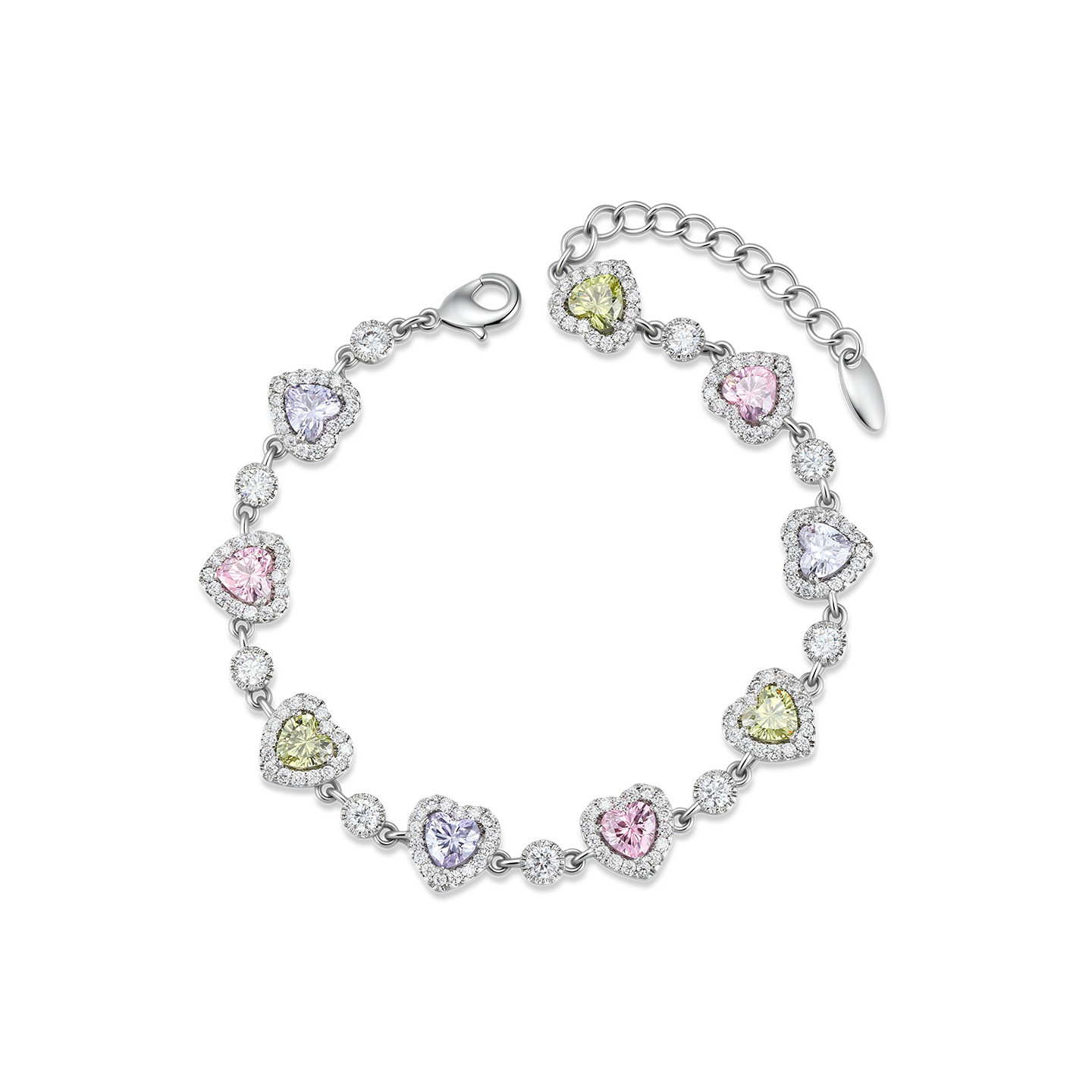 Pulsera de Corazón con Diamantes de Aleación de Cobre para Mujer image 6