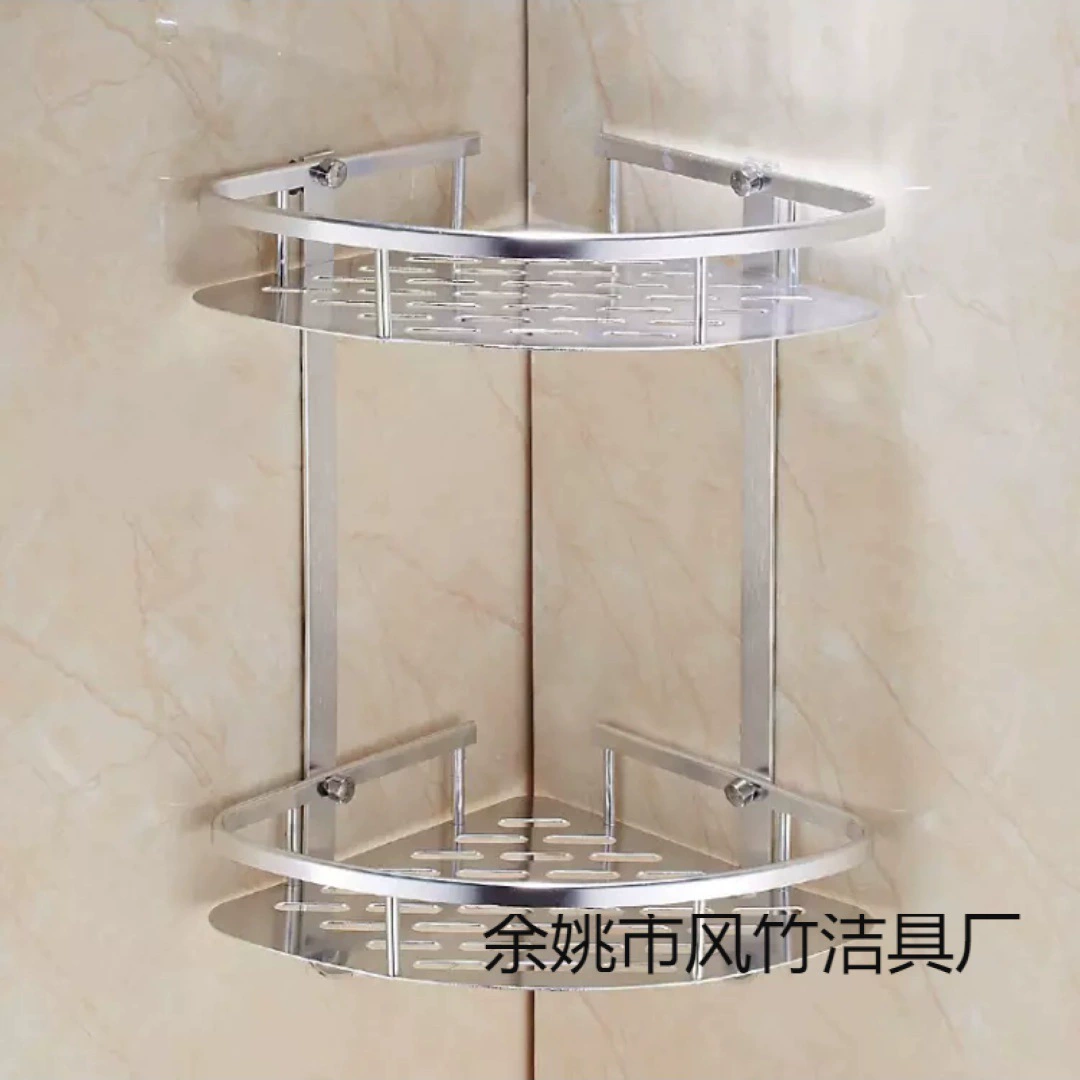 Космическая алюминиевая треугольная стойка для хранения Треугольная пластина стеллаж для хранения в ванной комнате угловая стойка для ванной комнаты без перфорации