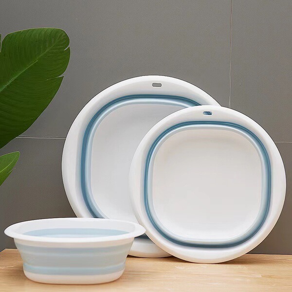 Foldable handheld children's big plastic washbasin for traveling for…