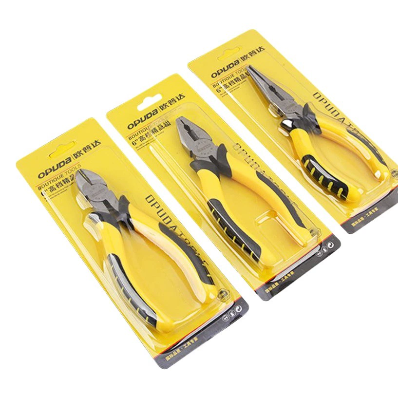 8-дюймовые плоскогубцы с острым носом плоскогубцы для рукоятки из тигровой кожи промышленные стальные тиски 45 Заводская поставка