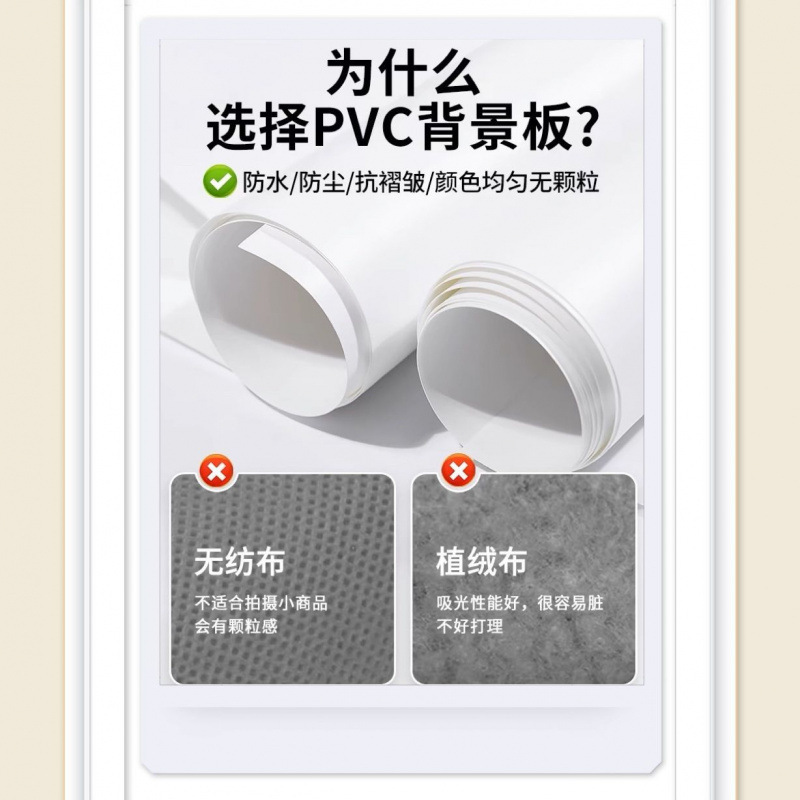 PVC白色背景板专业摄影拍照产品拍摄布磨砂pvc背景纸速卖通厂家|undefined