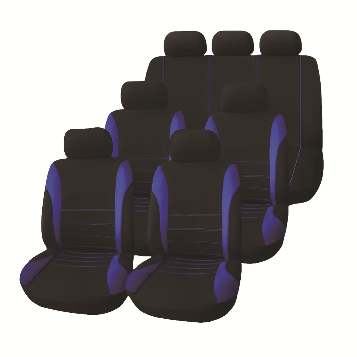 Amazon Mexico 7-Seater Waistline Style All-Season Universal Car Seat Cover Fabric Seat Cover 13-Piece Set Double Line