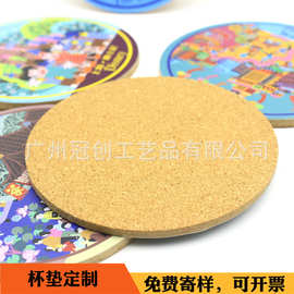 软木餐垫定制彩色印刷MDF餐垫 风景画纤维板杯垫来图定做色彩艳丽