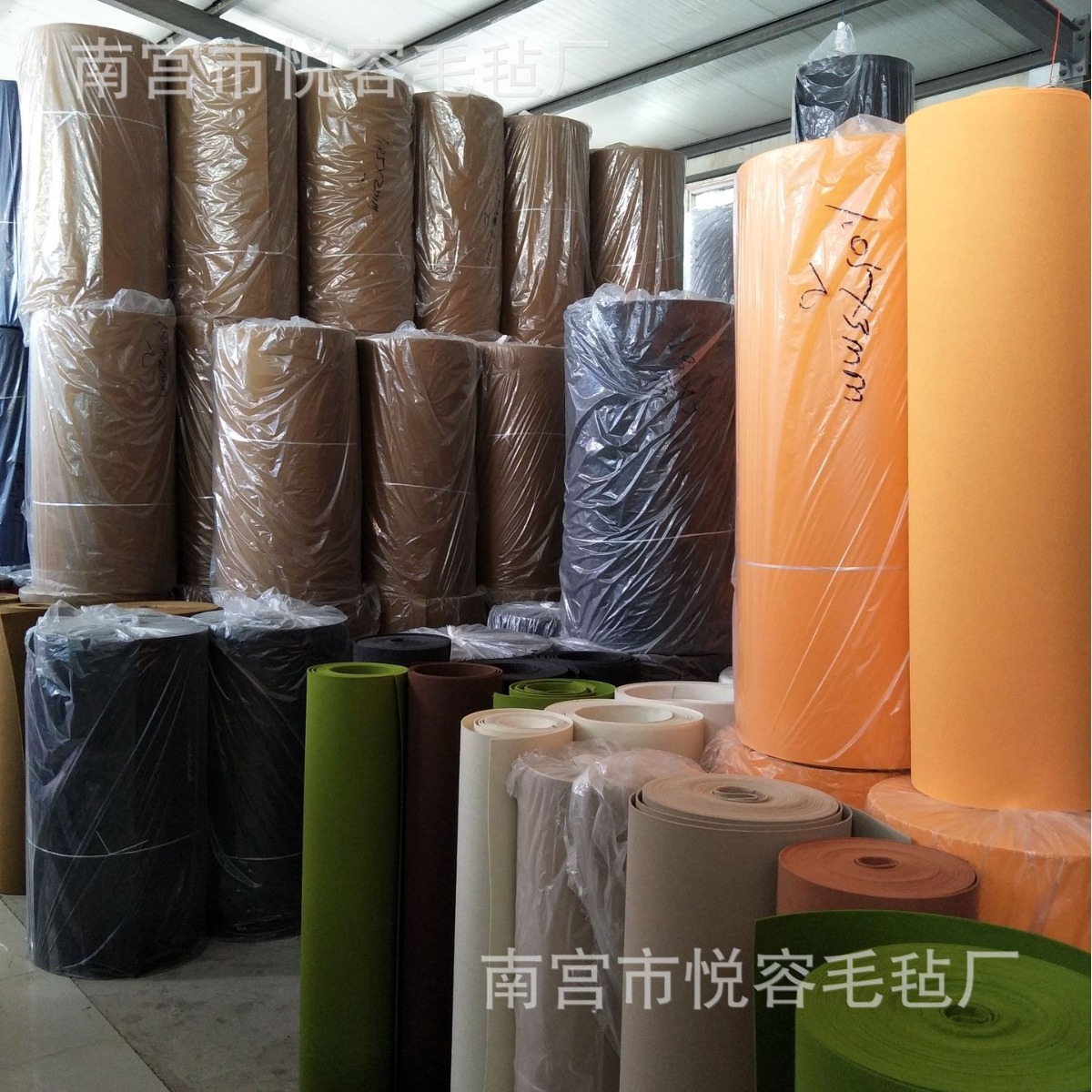 大量生产彩色化纤毛毡羊毛毡工业用毡工艺用毡毛毡制品毛毡包原料