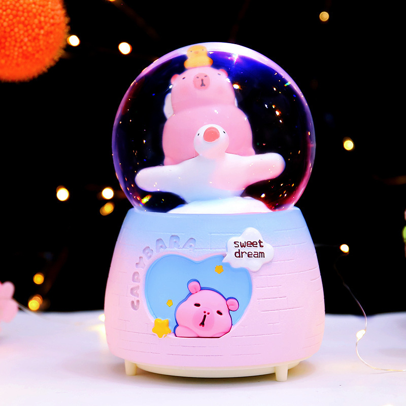 Nueva princesa conducción para soñar princesa Castillo caja de música de dibujos animados bola de cristal bola de agua creativa decoración de escritorio adornos