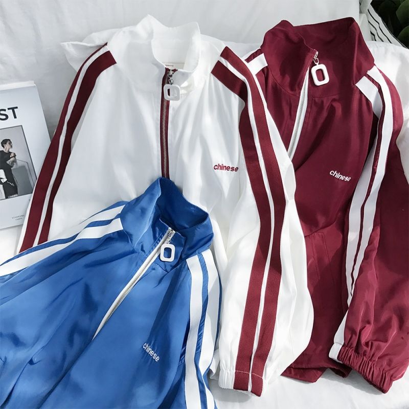 cec Coat Men's Spring and Autumn Student Jacket Baseball Clothing Korean-style Loose bf Sun-protective Clothing ins Trendy All-match Summer Thin Jacket