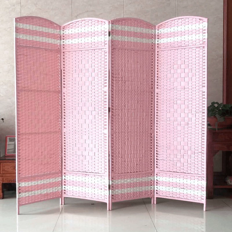 Креативные ручные соломенные экраны перегородки модные минималистичные гостиная спальня складной экран простой складной мобильный экран из массива дерева