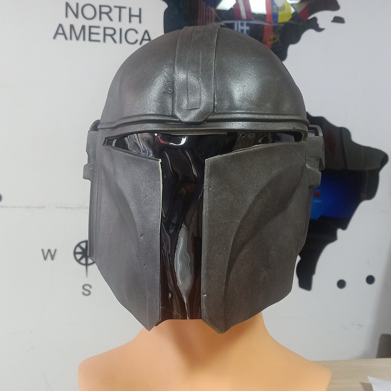 Star Wars Master Yoda Mandalorian Helmet Cosplay Black Warrior Boba Fett Helmet Adult Version Latex Star Wars Master Yoda Mandalorian Helmet Cosplay Black Warrior Boba Fett Helmet Adult Version Latex
