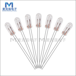 Miniature instrument bulb high temperature resistant round head rice bulb 12V/24V toy indicator bulb 4*10 lead rice bulb