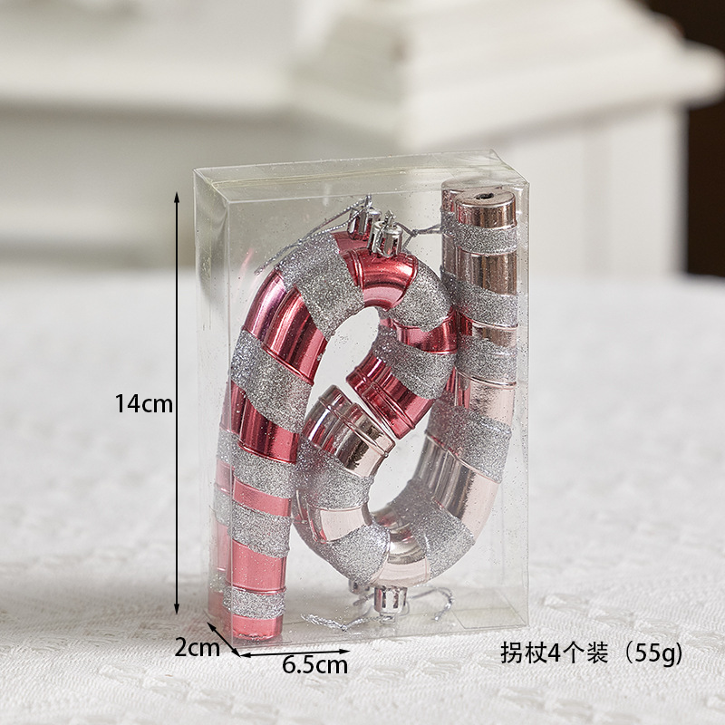 Bola rosa de Navidad pintada bola colgante de Navidad colgante de Navidad decoración de árbol de Navidad colgante caja