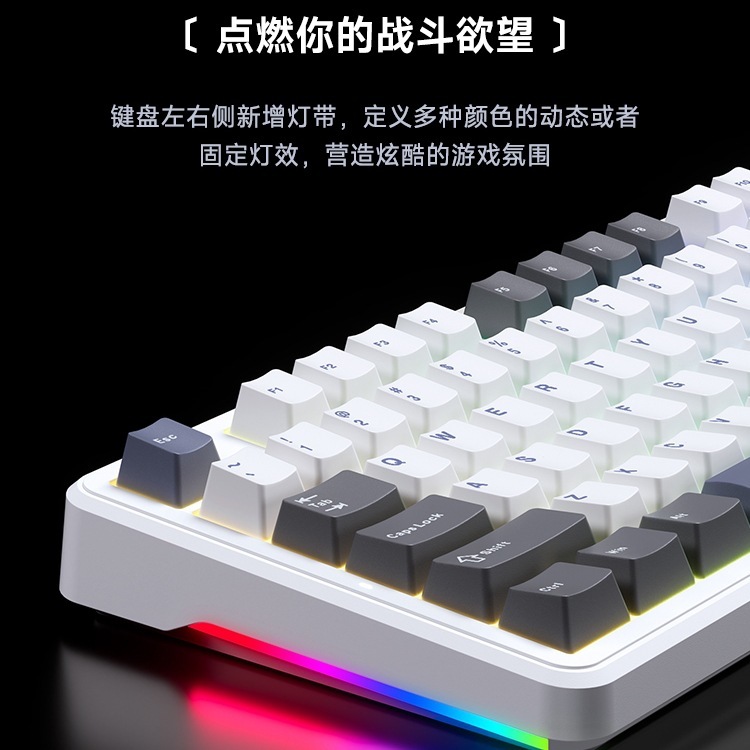 F87Pro メカニカル キーボード カスタマイズされた 3 モード ワイヤレス Bluetooth コンピュータ ゲーム e スポーツ専用サイド彫刻キーキャップ|undefined