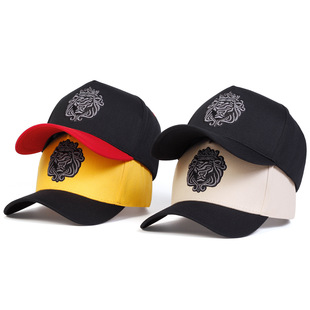 Cross-border Mesh Cap Cow Tiger Head Embroidered Drivers Cap Deep Top Large Eaves Fashion Street Summer Men's and Women's Sunshade Breathable Cap