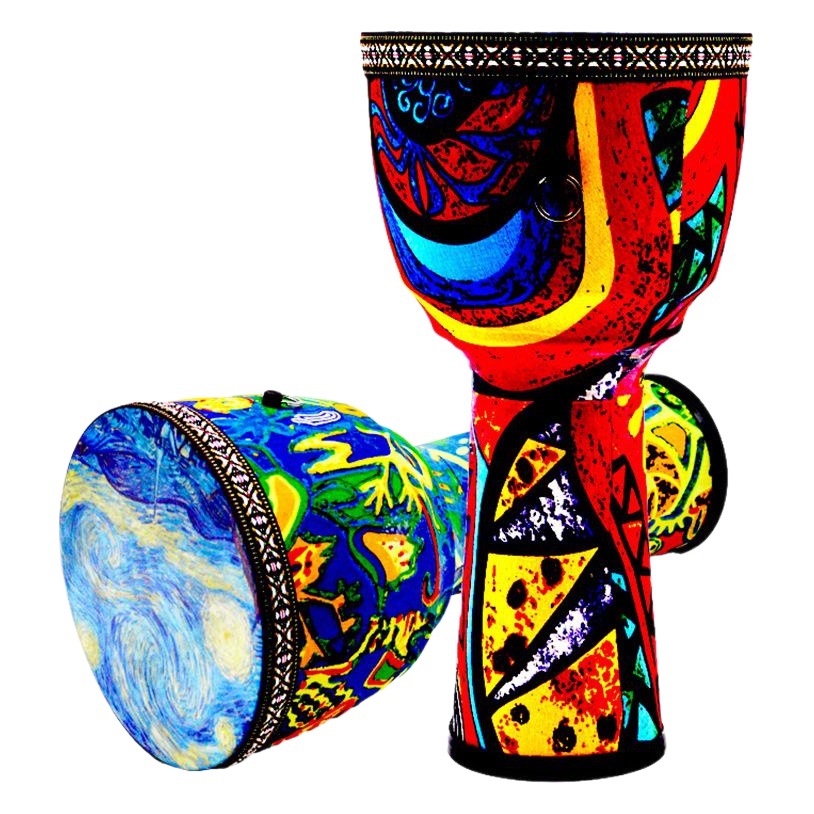 PVC de fábrica de 8 pulgadas Tambor Africano de los niños de 10 pulgadas de cuero sintético plástico tuning-free mano tambor ultraligero jardín de infantes mano tambor