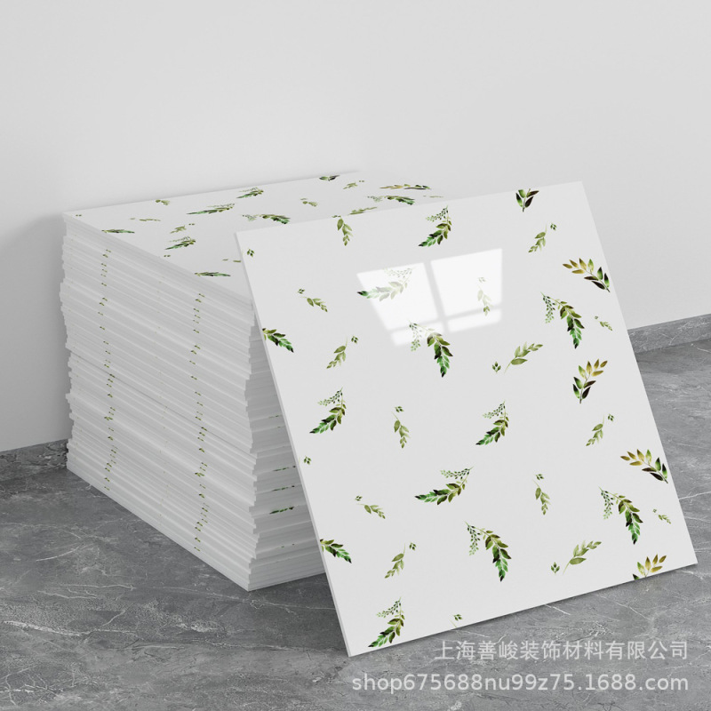 跨境出口批发30*30cm 仿瓷砖大理石纹自粘墙壁纸护墙板铝塑板贴纸|undefined