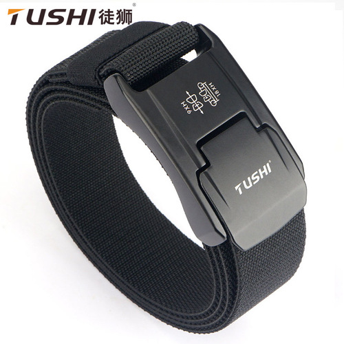 New Aluminum Alloy Outdoor Tactical Nylon Belt Workwear Men's Pants Belt Training Elastic Belt Manufacturer Wholesale