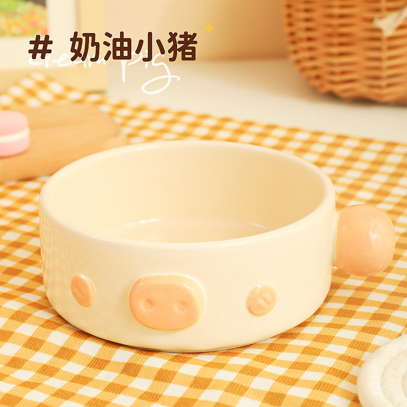 Cat Bowl tazón de cerámica para perros tazón de comida para gatos tazón de agua para gatos tazón de comida para gatos comer y beber agua de gran diámetro tazón para perros suministros para mascotas