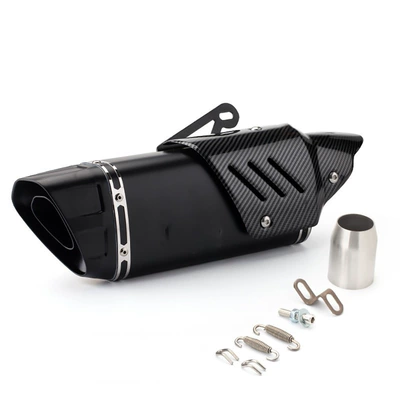 51MM Motorcycle Modified Exhaust Pipe Tail Section M1 Exhaust Pipe Stainless Steel Imitation Carbon Guard R3/R6/Z650